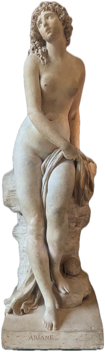 Ариадна. Ariane abandonnée par Thésée - Augustin Pajou - Musée du Louvre Sculptures RF 3022