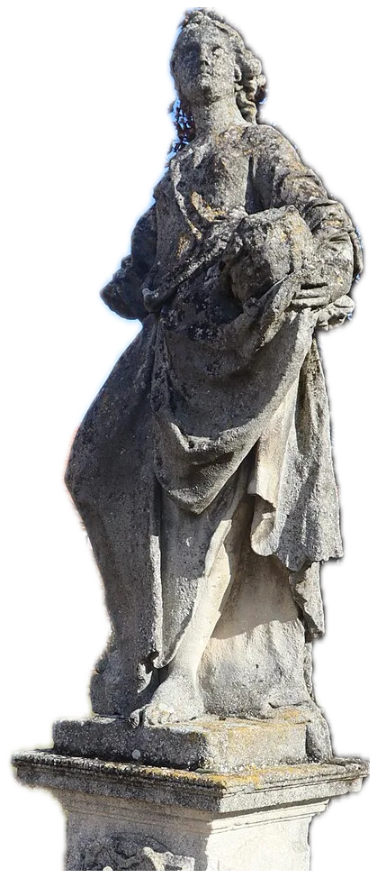 Эос. Overview of statue of Eos in Castle park in Jaroměřice nad Rokytnou, Třebíč District
